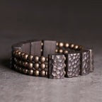 Fortune Jewel Vintage Peace Ebony Wood Copper Beads Balance Bracelet