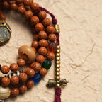 Fortune Jewel Tibet Bodhi Seed 108 Mala Beads Wisdom Peace Bracelet Necklace
