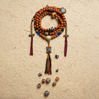 Fortune Jewel Tibet Bodhi Seed 108 Mala Beads Wisdom Peace Bracelet Necklace