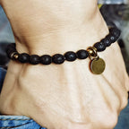 Fortune Jewel Natural Lava Rock Beads Calm Support Healing Bracelet