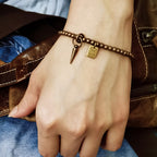 Fortune Jewel Vintage Copper Brass Beads Fortune Balance Bracelet