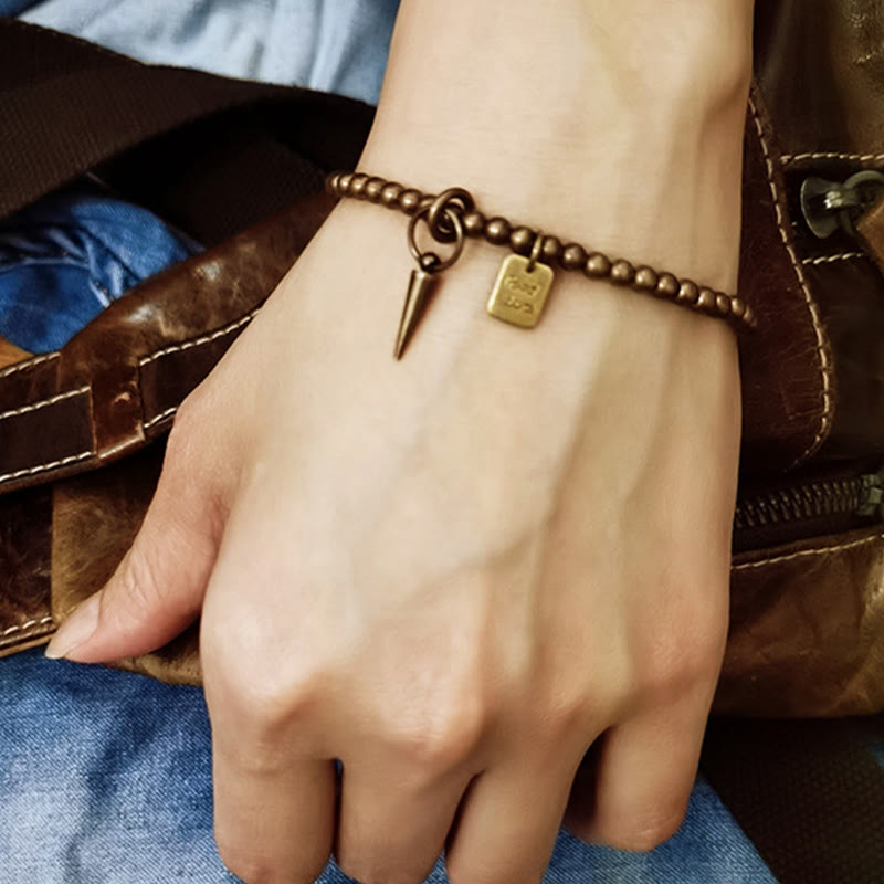 Fortune Jewel Vintage Copper Brass Beads Fortune Balance Bracelet