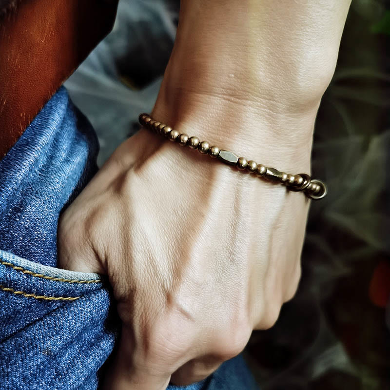 Fortune Jewel Wealth Self Care Copper Brass Beads Design Couple Bracelet