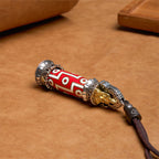 Fortune Jewel Tibetan Medicine Buddha Nine-Eye Dzi Bead Protection Necklace Pendant