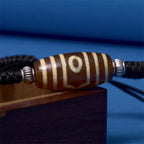 Fortune Jewel Tibetan Nine-Eye Dzi Bead Three-eyed Dzi Bead Wealth Protection Rope Bracelet