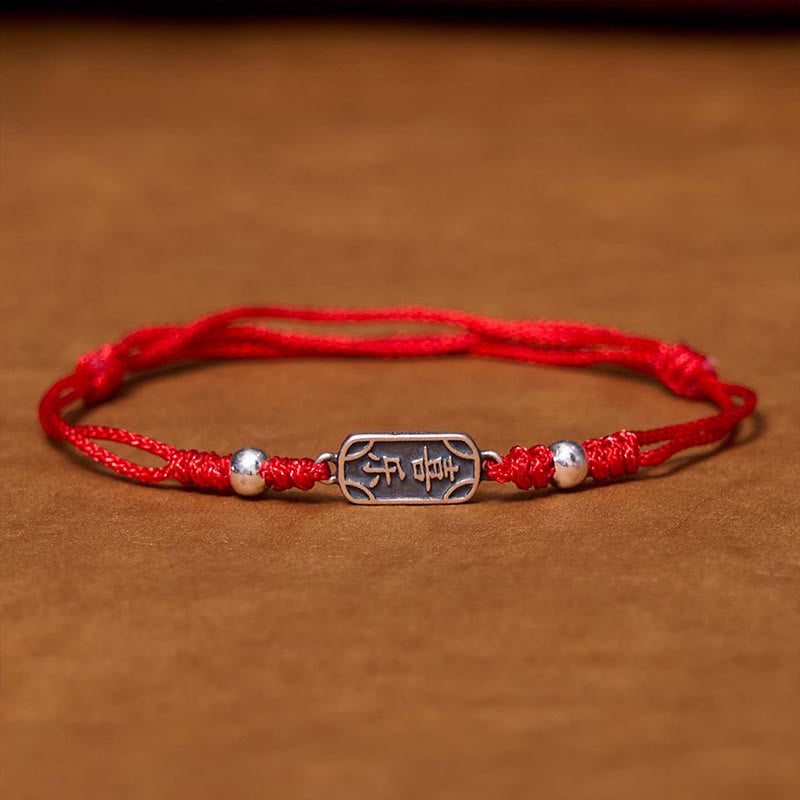 Fortune Jewel Handmade 925 Sterling Silver Peace And Joy Safe Well Protection Braided Bracelet