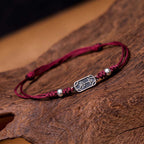 Fortune Jewel Handmade 925 Sterling Silver Peace And Joy Safe Well Protection Braided Bracelet