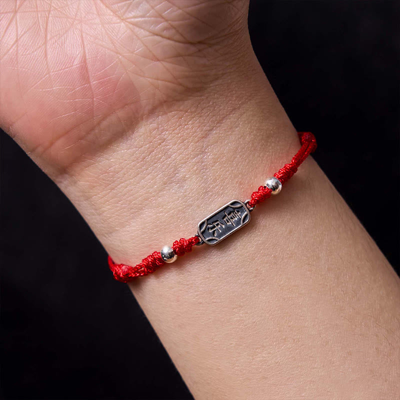 Fortune Jewel Handmade 925 Sterling Silver Peace And Joy Safe Well Protection Braided Bracelet