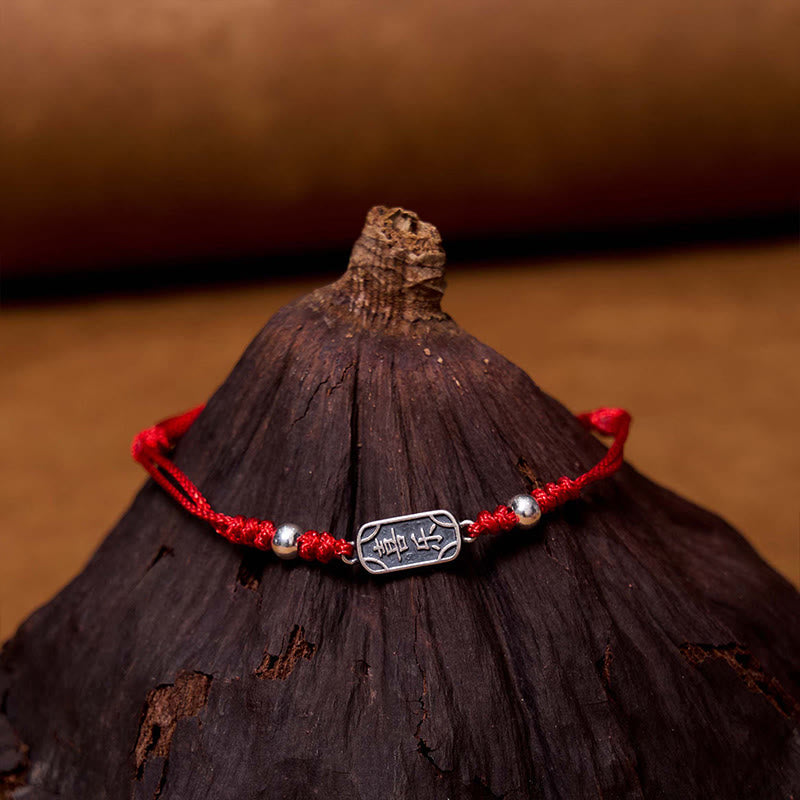 Fortune Jewel Handmade 925 Sterling Silver Peace And Joy Safe Well Protection Braided Bracelet
