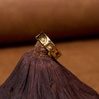 Fortune Jewel Golden Meditation Buddha Serenity Copper Adjustable Ring Fortune Jewel
