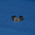 Fortune Jewel Golden Meditation Buddha Serenity Copper Adjustable Ring Fortune Jewel