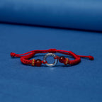 Fortune Jewel 925 Sterling Silver Plated Copper Peace Buckle Protection Braided String Bracelet