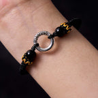 Fortune Jewel 925 Sterling Silver Plated Copper Peace Buckle Protection Braided String Bracelet