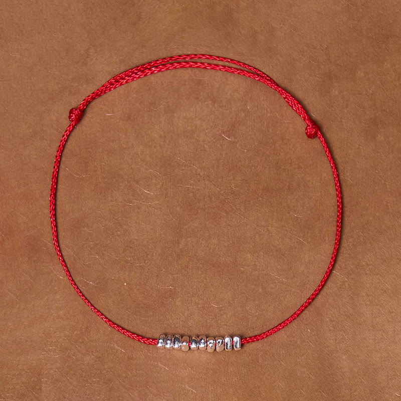 Fortune Jewel Handmade 925 Sterling Silver Small Pieces Protection Braided Ultra-Thin Rope Bracelet