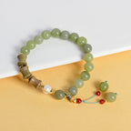 Fortune Jewel Jade Sandalwood Bamboo Pearl Prosperity Bracelet