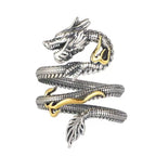 Fortune Jewel Vintage Dragon Pattern Protection Ring