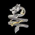 Fortune Jewel Vintage Dragon Pattern Protection Ring