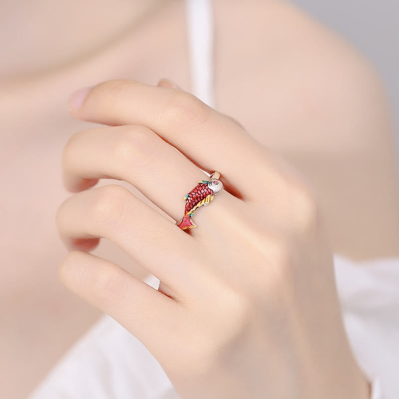 Fortune Jewel Luck Koi Fish Wealth Prosperity Ring