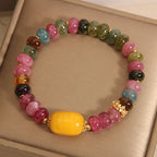 Fortune Jewel Natural Tourmaline Topaz Positive Bracelet