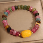 Fortune Jewel Natural Tourmaline Topaz Positive Bracelet