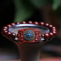 Fortune Jewel Small Leaf Red Sandalwood Green Sandalwood Six True Words Peace Bracelet