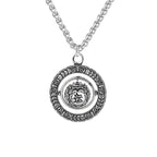 Fortune Jewel One's Luck Improves Design Pattern Copper Rotatable Necklace Pendant