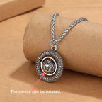 Fortune Jewel One's Luck Improves Design Pattern Copper Rotatable Necklace Pendant
