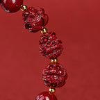 Fortune Jewel Chinese Zodiac Cinnabar Keep Away Evil Spirits Blessing Bracelet