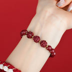 Fortune Jewel Chinese Zodiac Cinnabar Keep Away Evil Spirits Blessing Bracelet