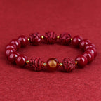 Fortune Jewel Chinese Zodiac Cinnabar Keep Away Evil Spirits Blessing Bracelet