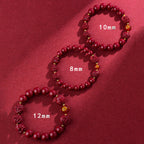 Fortune Jewel Chinese Zodiac Cinnabar Keep Away Evil Spirits Blessing Bracelet