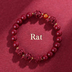 Fortune Jewel Chinese Zodiac Cinnabar Keep Away Evil Spirits Blessing Bracelet