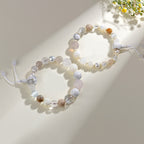 Fortune Jewel White Agate Pearl 18 Beads Balance Luck Bracelet