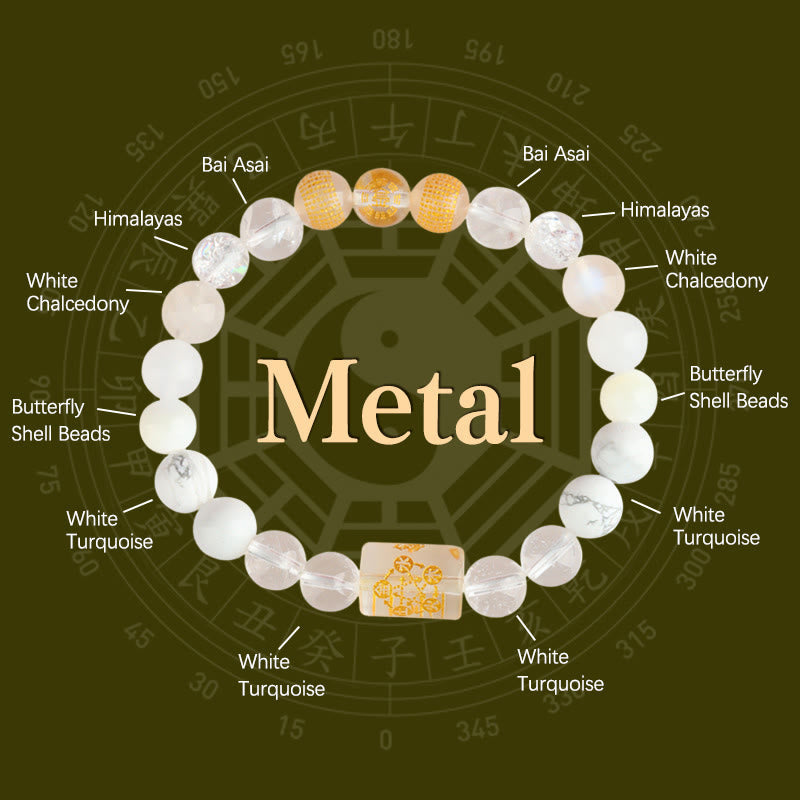 Fortune Jewel Five Elements God Of Wealth Various Crystal Agate Wealth Luck Bracelet