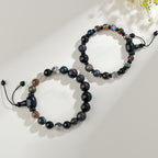 Fortune Jewel Five Elements Various Crystal Black Obsidian Wealth Wisdom Bracelet