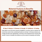Fortune Jewel Tibetan White Jade Agate Strength Confidence Bracelet