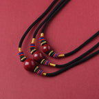 Fortune Jewel Cinnabar Lucky Bead Keep Away Evil Spirits Necklace Pendant