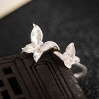Fortune Jewel 925 Sterling Silver Butterfly Love Ring