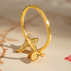 Fortune Jewel 925 Sterling Silver Butterfly Love Ring
