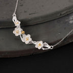 Fortune Jewel 925 Sterling Silver Plum Bossom Protection Necklace Pendant