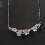 Fortune Jewel 925 Sterling Silver Plum Bossom Protection Necklace Pendant