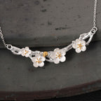 Fortune Jewel 925 Sterling Silver Plum Bossom Protection Necklace Pendant