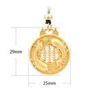 Fortune Jewel Gold Plated Copper Koi Fish Strength Necklace Pendant
