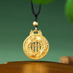 Fortune Jewel Gold Plated Copper Koi Fish Strength Necklace Pendant