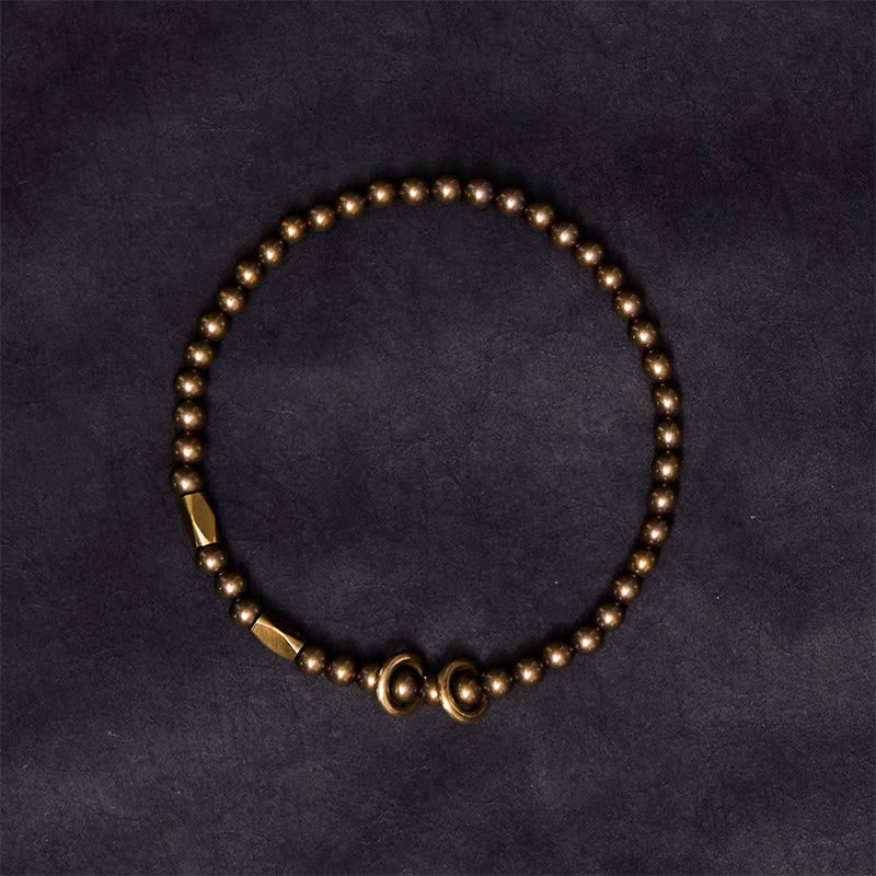 Fortune Jewel Wealth Self Care Copper Brass Beads Design Couple Bracelet
