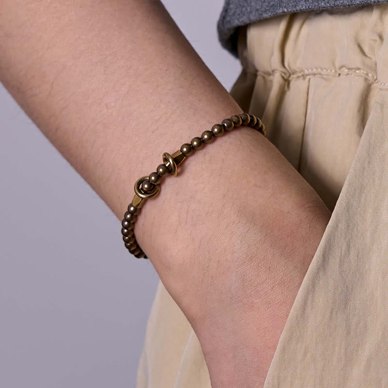 Fortune Jewel Wealth Self Care Copper Brass Beads Design Couple Bracelet
