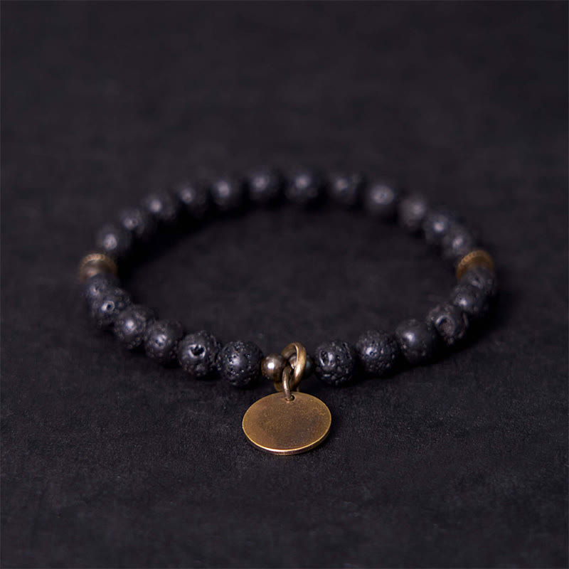 Fortune Jewel Natural Lava Rock Beads Calm Support Healing Bracelet