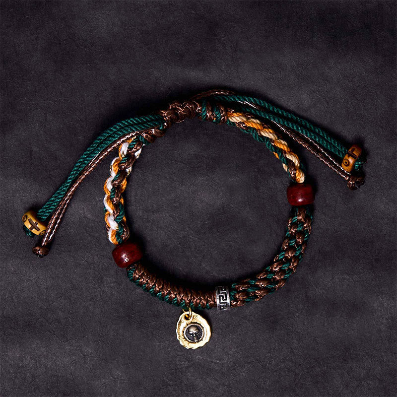 Fortune Jewel Tibetan Bone Beads Luck Rope Bracelet