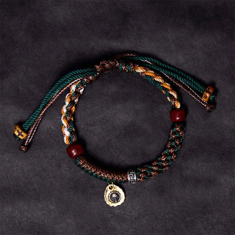 Fortune Jewel "Cheers to Harmony and Blessings" Tibetan Rope Bracelet Includes Gift Message Card Fortune Jewel