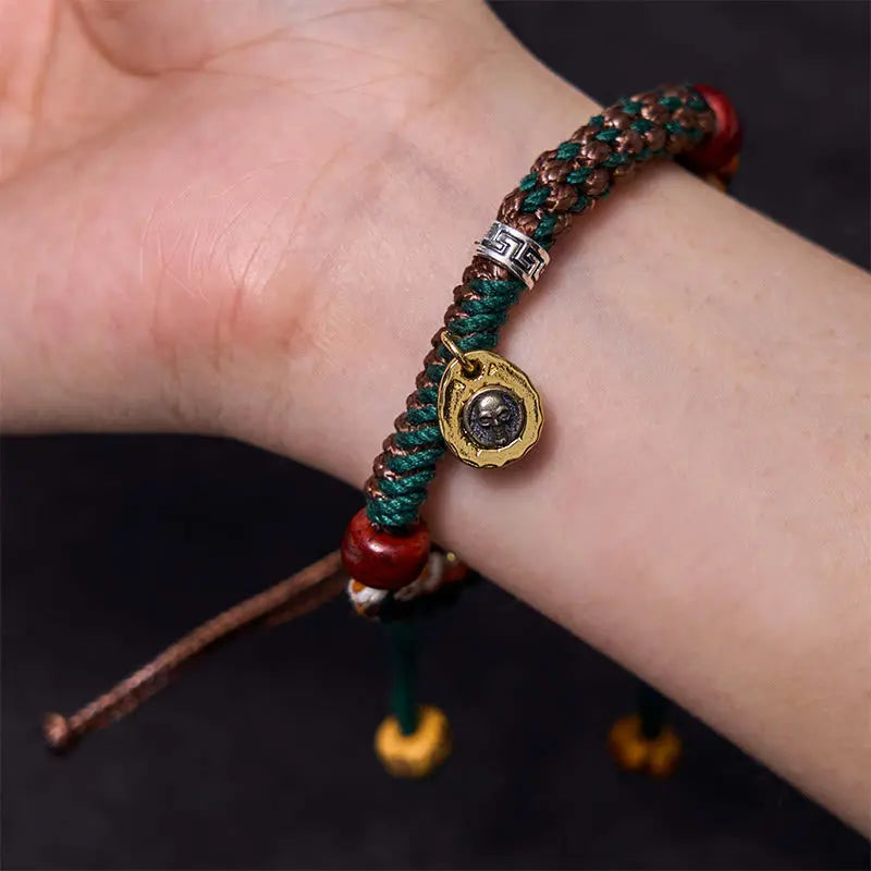 Fortune Jewel "Cheers to Harmony and Blessings" Tibetan Rope Bracelet Includes Gift Message Card Fortune Jewel